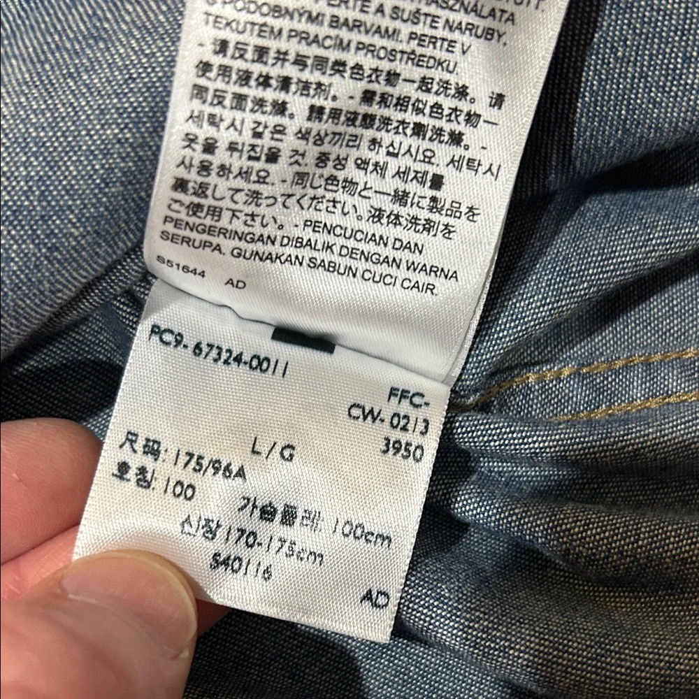 Levi's Blue Denim Shirt with Distinctive Patches